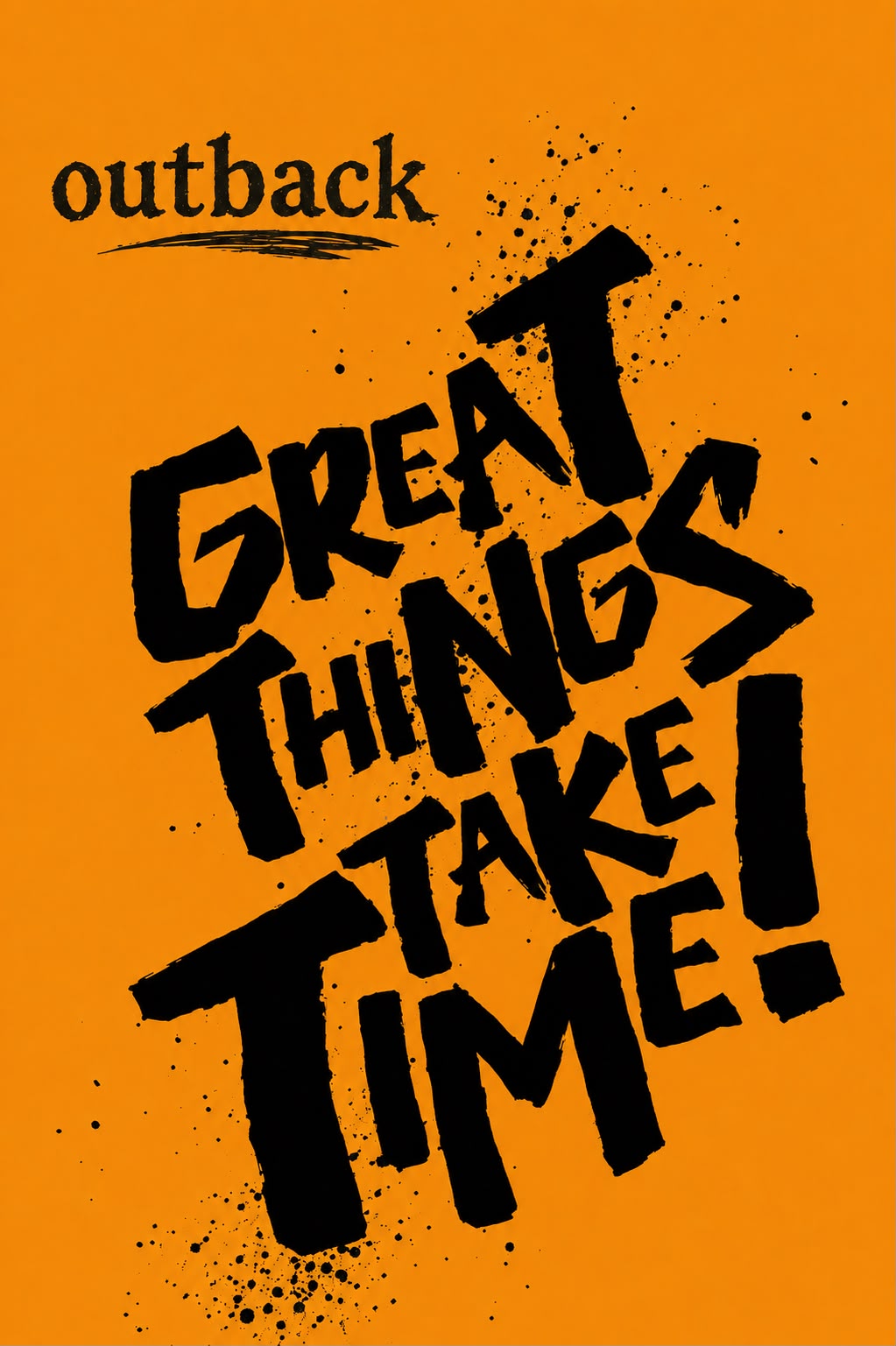OUTBACK "Great Things Take Time" Heavy Cotton Fleece Hoodie