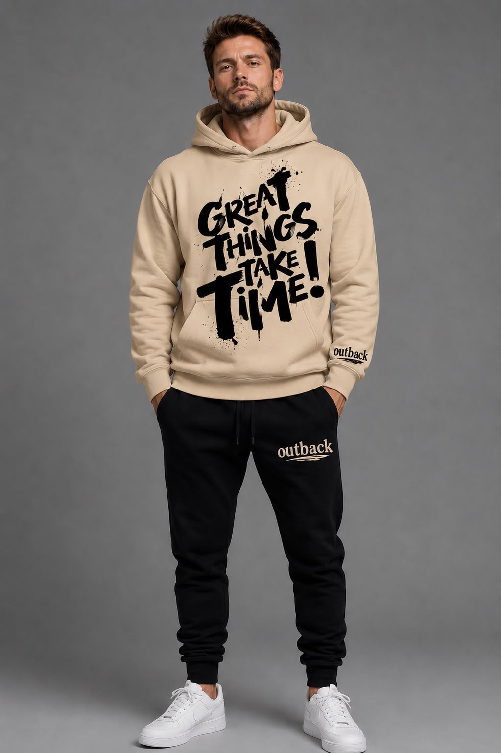 OUTBACK "Great Things Take Time" Heavy Cotton Fleece Hoodie
