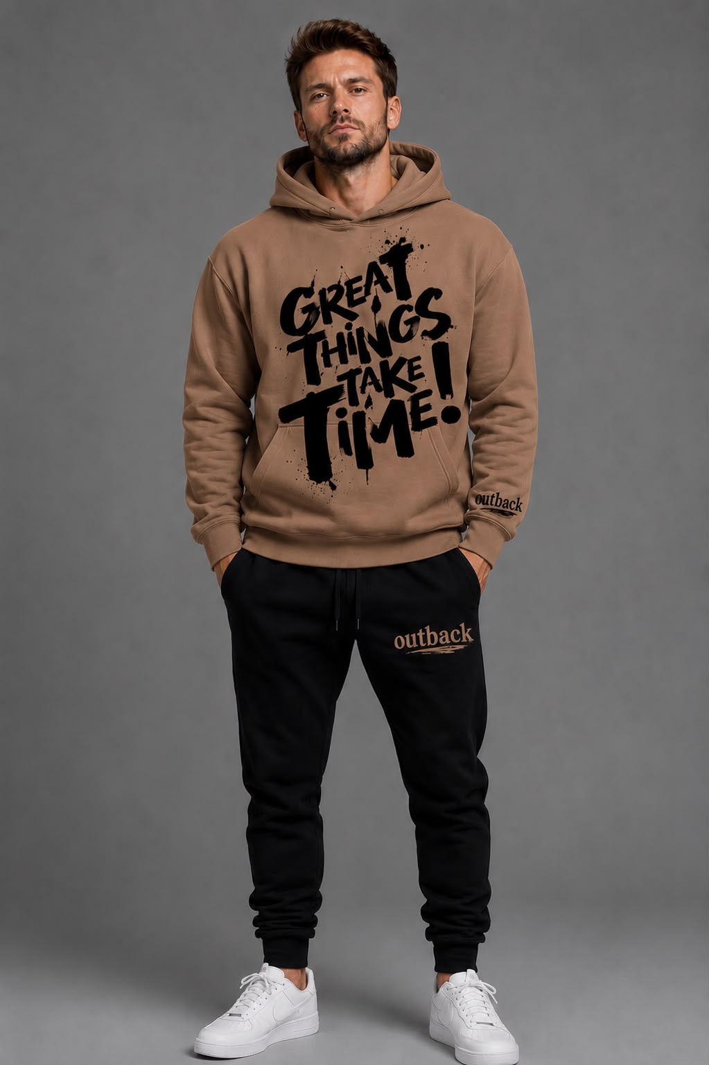 OUTBACK "Great Things Take Time" Heavy Cotton Fleece Hoodie