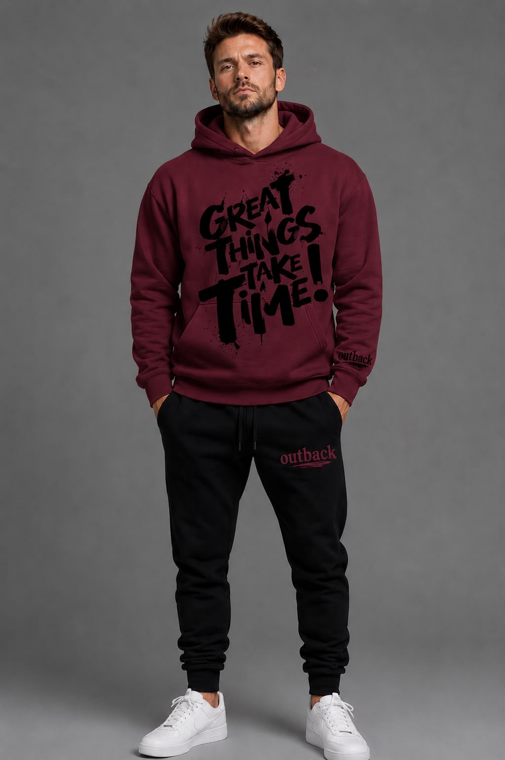 OUTBACK "Great Things Take Time" Heavy Cotton Fleece Hoodie